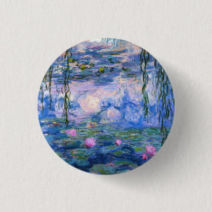 Claude Monet Seerosen Vintage Floral HD Kunst Button