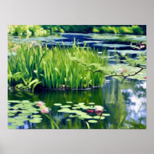 Claude Monet Seerosenteich Giverny Poster (Vorne)