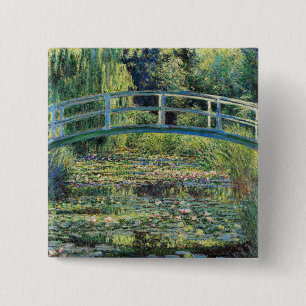 Claude Monet - Seerosenteich & Japan-Brücke Button