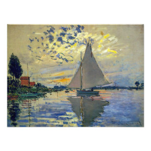 Claude Monet - Segelboot in Le Petit-Gennevilliers Fotodruck