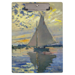 Claude Monet - Segelboot in Le Petit-Gennevilliers Klemmbrett
