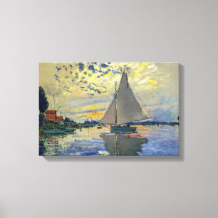 Claude Monet - Segelboot in Le Petit-Gennevilliers Leinwanddruck