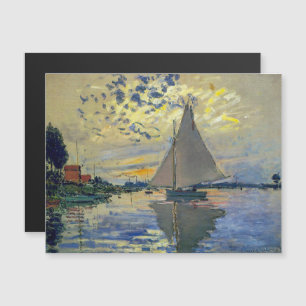 Claude Monet - Segelboot in Le Petit-Gennevilliers Magnetkarte
