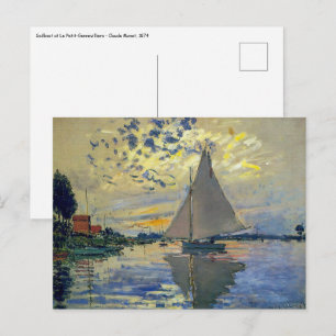 Claude Monet - Segelboot in Le Petit-Gennevilliers Postkarte