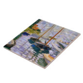 Claude Monet - Segelboote auf der Seine Fliese (Seite)