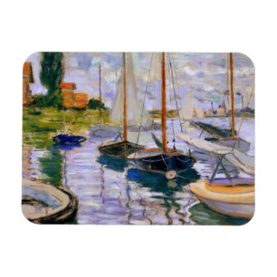 Claude Monet - Segelboote auf der Seine Magnet
