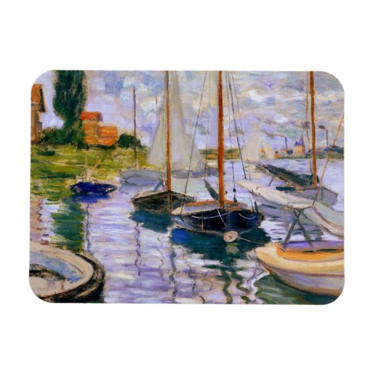 Claude Monet - Segelboote auf der Seine Magnet (Horizontal)