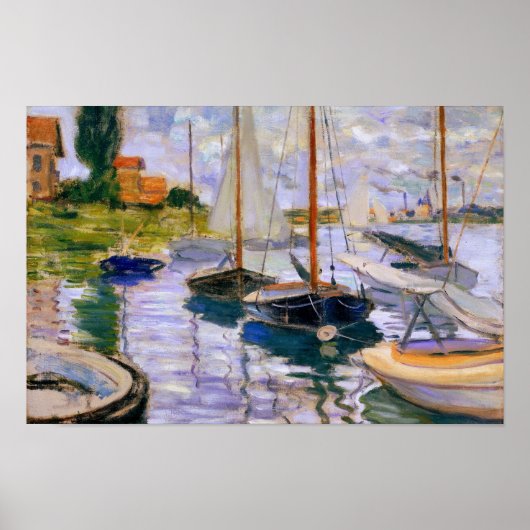Claude Monet - Segelboote auf der Seine Poster (Vorne)