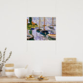 Claude Monet - Segelboote auf der Seine Poster (Küche)
