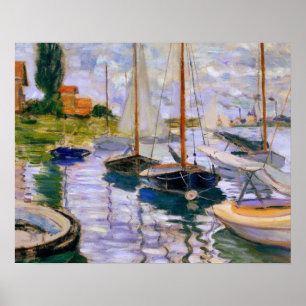 Claude Monet - Segelboote auf der Seine Poster