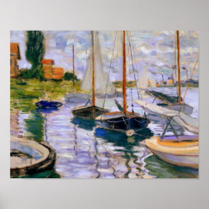 Claude Monet - Segelboote auf der Seine Poster