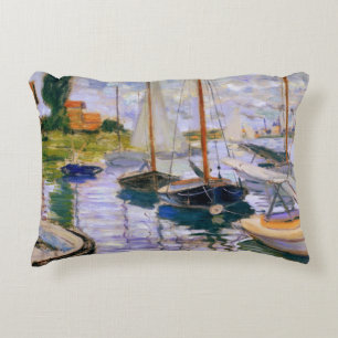 Claude Monet - Segelboote auf der Seine Zierkissen