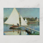 Claude Monet | Segeln in Argenteuil, c.1874 Postkarte<br><div class="desc">Segeln in Argenteuil,  c.1874 | von Claude Monet | Art Location: Private Collection | Französische Künstler | Image Collection number: XIR71351</div>