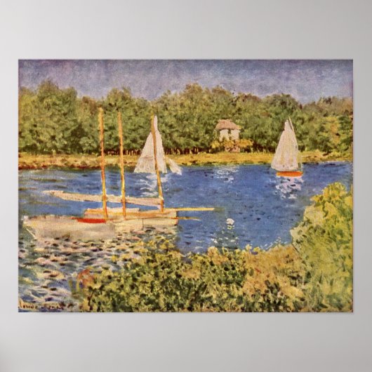 Claude Monet - Seine-Becken in Argenteuil Poster (Vorne)