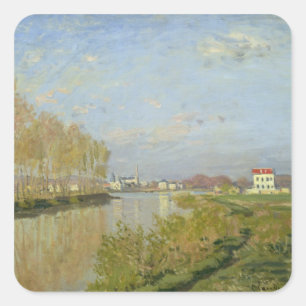 Claude Monet Seine in Argenteuil, 1873 Quadratischer Aufkleber