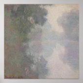 Claude Monet | Seine in Giverny, Morgennebel Poster (Vorne)