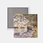 Claude Monet. Seine in Rouen Magnet (Vorderseite/Rückseite)