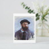 Claude Monet Selbstportrait-Postkarte Postkarte (Stehend Vorderseite)