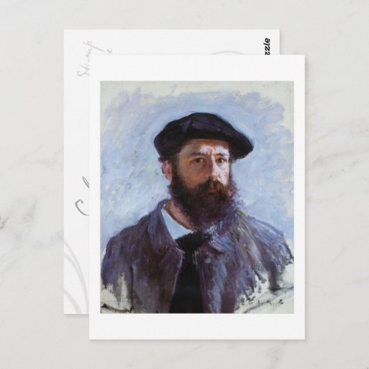 Claude Monet Selbstportrait-Postkarte Postkarte (Vorne/Hinten)