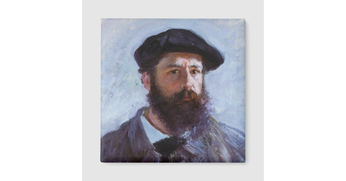 Claude Monet Selbstportrat Magnet Zazzle De