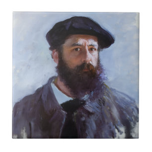 Claude Monet, Selbstporträt mit Barett, Fliese