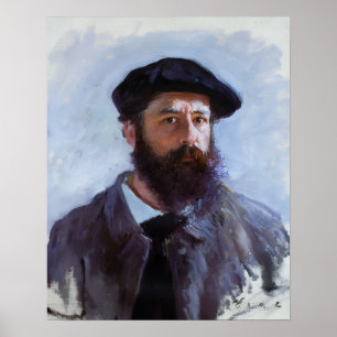 Claude Monet, Selbstporträt mit Barett, Poster