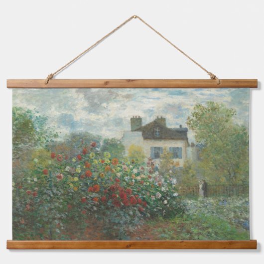 Claude Monet Set 2 Gartenbrücke Alte Französische Wandteppich Mit Holzrahmen (Vorderseite 2)