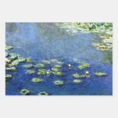 Claude Monet Shades of Blue Water Lilies Geschenkpapier Set (Vorderseite 3)