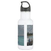 Claude Monet Sky Clouds Boats Sea Edelstahlflasche (Rückseite)