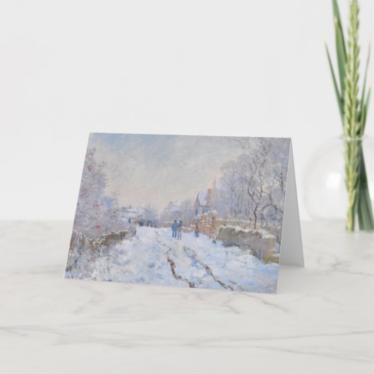 Claude Monet // Snow at Argenteuil Karte (Vorderseite)