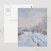 Claude Monet // Snow at Argenteuil Postkarte (Vorne/Hinten)