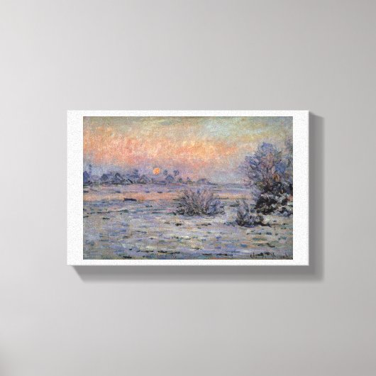 Claude Monet Soleil d'hiver à Lavacourt Wintersun Leinwanddruck (Vorderseite)