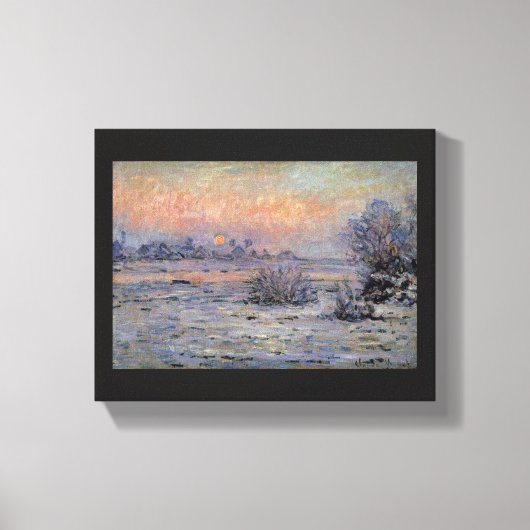 Claude Monet Soleil d'hiver à Lavacourt Wintersun Leinwanddruck (Vorderseite)