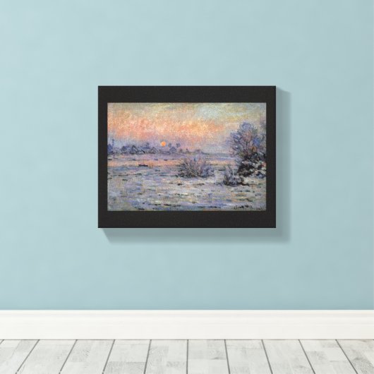 Claude Monet Soleil d'hiver à Lavacourt Wintersun Leinwanddruck (Insitu (Holzboden))
