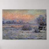 Claude Monet Soleil d'hiver à Lavacourt Wintersun Poster (Vorne)