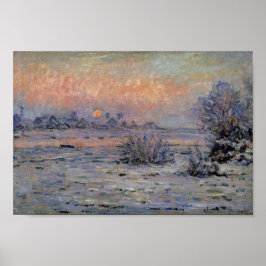 Claude Monet Soleil d'hiver à Lavacourt Wintersun Poster