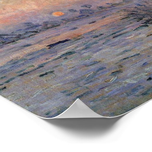 Claude Monet Soleil d'hiver à Lavacourt Wintersun Poster (Ecke)