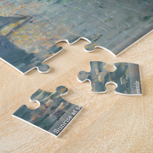 Claude Monet - Sonnenaufgang am Küstenpuzzlespiel Puzzle (Seite)