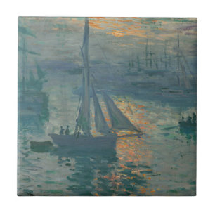 Claude Monet Sonnenaufgang Marine Segelboot Impres Fliese