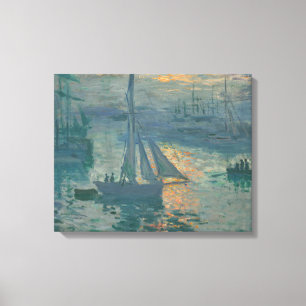 Claude Monet Sonnenaufgang Marine Segelboot Impres Leinwanddruck