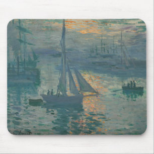 Claude Monet Sonnenaufgang Marine Segelboot Impres Mousepad