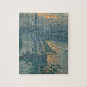 Claude Monet Sonnenaufgang Marine Segelboot Impres Puzzle