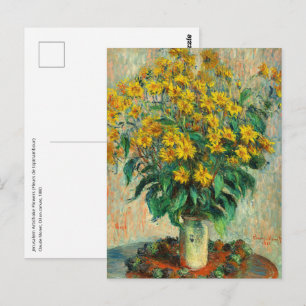 Claude Monet - Sonnenblumen der Topinambur Postkarte