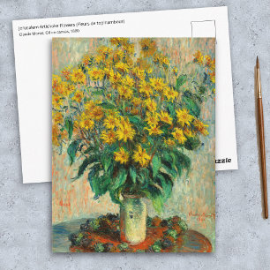 Claude Monet - Sonnenblumen der Topinambur Postkarte
