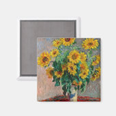 Claude Monet - Sonnenblumen Magnet (Vorderseite/Rückseite)