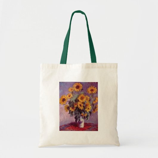 Claude Monet-Sonnenblumen Tragetasche (Vorne)