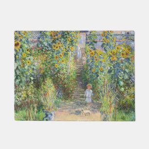 Claude Monet Sonnenblumengarten in Vétheuil Fußmatte