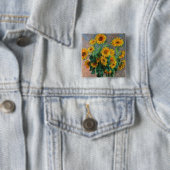 Claude Monet - Sonnenblumenstrauß Button (Beispiel)