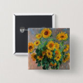 Claude Monet - Sonnenblumenstrauß Button (Vorne & Hinten)