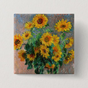 Claude Monet - Sonnenblumenstrauß Button